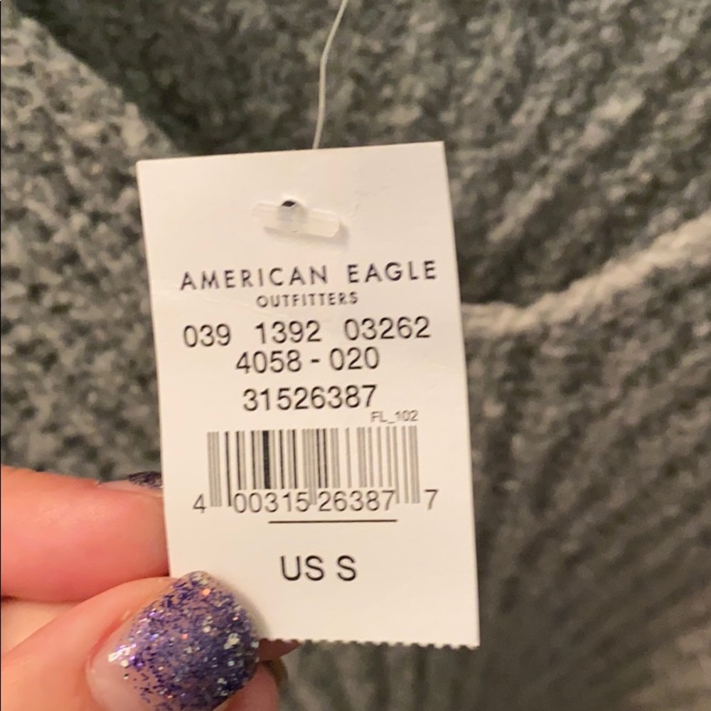 American Eagle Outfitters Long Light Gray Sweater - Picture 6 of 8